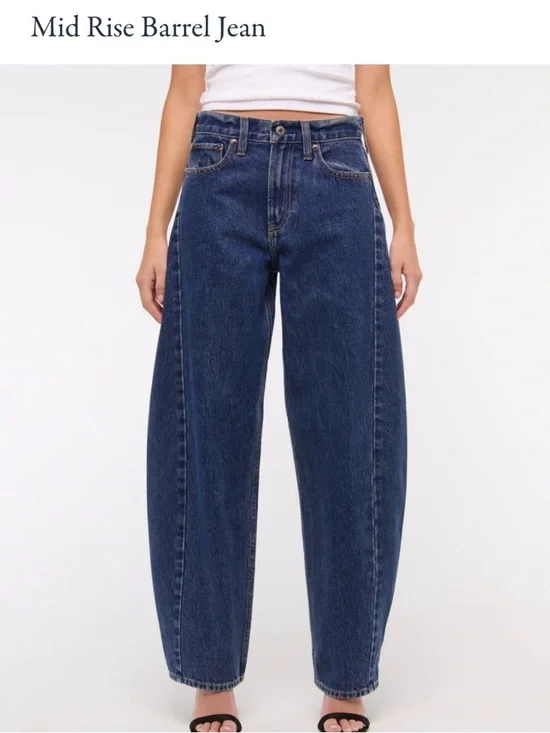 Abercrombie & Fitch Barrel jeans NEW - Picture 3 of 7